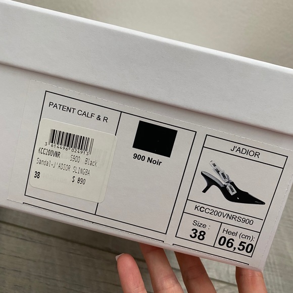 ⭐️ DIOR PATENT BLACK J’ADIOR SLINGBACKS 38 ⭐️ - Picture 7 of 11